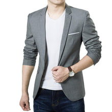 Load image into Gallery viewer, 2019 New Fashion Men Slim Autumn Suit Blazer Formal Business Male Suit Jacket One Button Lapel Casual Long Sleeve Pockets Top
