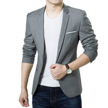 Load image into Gallery viewer, 2019 New Fashion Men Slim Autumn Suit Blazer Formal Business Male Suit Jacket One Button Lapel Casual Long Sleeve Pockets Top